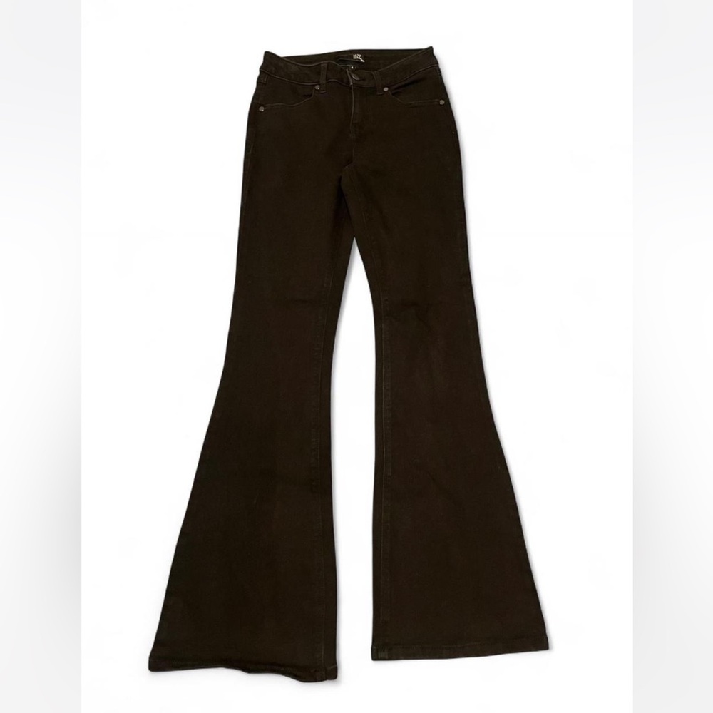 1822 Denim Black Flared Jeans